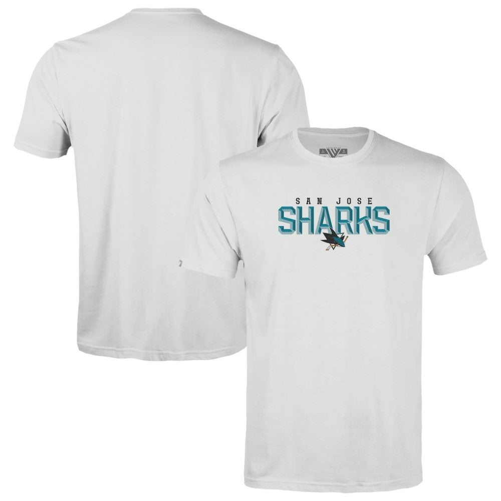 NHL San Jose Sharks Levelwear Youth Little Richmond Carve T-Shirt - White