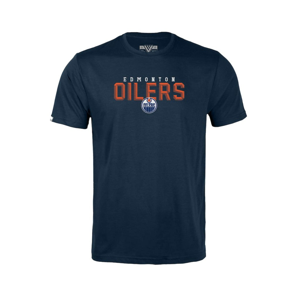 NHL Edmonton Oilers Levelwear Youth Little Richmond Carve T-Shirt - Navy