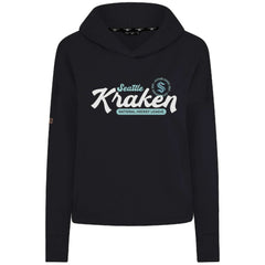 NHL Seattle Kraken Levelwear Women's Sweet Monument Tri-Blend Cropped Pullover Hoodie - Black