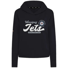 NHL Winnipeg Jets Levelwear Women's Sweet Monument Tri-Blend Cropped Pullover Hoodie - Black
