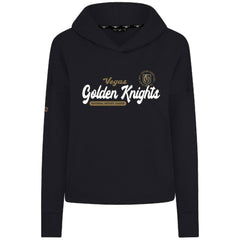 NHL Vegas Golden Knights Levelwear Women's Sweet Monument Tri-Blend Cropped Pullover Hoodie - Black