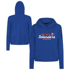NHL New York Islanders Levelwear Women's Sweet Monument Tri-Blend Cropped Pullover Hoodie - Royal