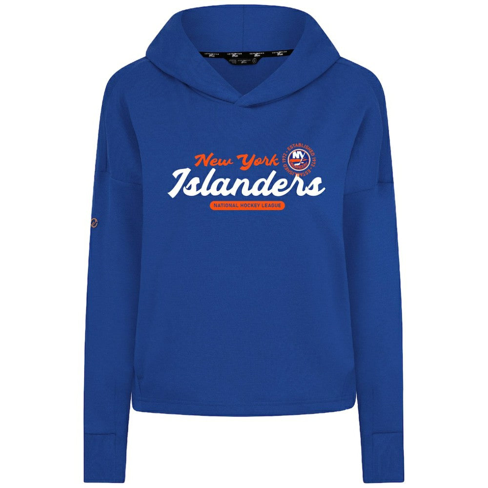 NHL New York Islanders Levelwear Women's Sweet Monument Tri-Blend Cropped Pullover Hoodie - Royal