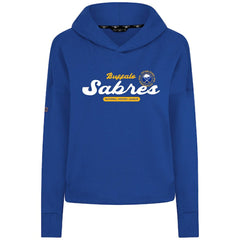 NHL Buffalo Sabres Levelwear Women's Sweet Monument Tri-Blend Cropped Pullover Hoodie - Royal