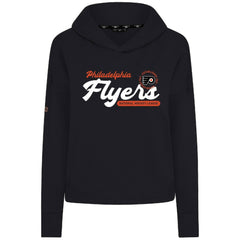 NHL Philadelphia Flyers Levelwear Women's Sweet Monument Tri-Blend Cropped Pullover Hoodie - Black
