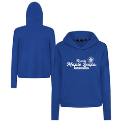 NHL Toronto Maple Leafs Levelwear Women's Sweet Monument Tri-Blend Cropped Pullover Hoodie - Royal