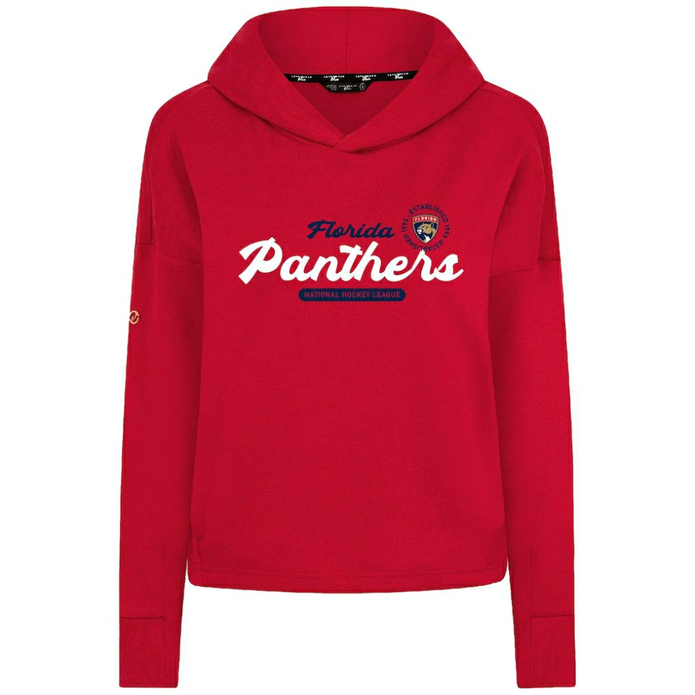 NHL Florida Panthers Levelwear Women's Sweet Monument Tri-Blend Cropped Pullover Hoodie - Red