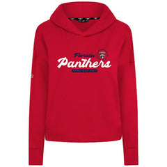NHL Florida Panthers Levelwear Women's Sweet Monument Tri-Blend Cropped Pullover Hoodie - Red