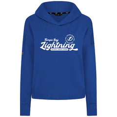 NHL Tampa Bay Lightning Levelwear Women's Sweet Monument Tri-Blend Cropped Pullover Hoodie - Royal