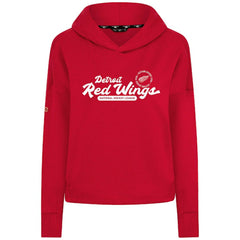 NHL Detroit Red Wings Levelwear Women's Sweet Monument Tri-Blend Cropped Pullover Hoodie - Red