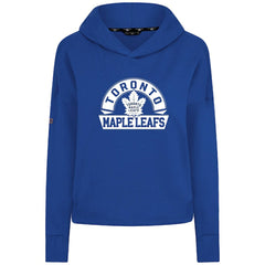 NHL Toronto Maple Leafs Levelwear Women's Sweet Banner Arch Tri-Blend Cropped Pullover Hoodie - Royal
