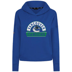 NHL Vancouver Canucks Levelwear Women's Sweet Banner Arch Tri-Blend Cropped Pullover Hoodie - Royal