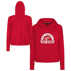 NHL Detroit Red Wings Levelwear Women's Sweet Banner Arch Tri-Blend Cropped Pullover Hoodie - Red