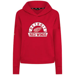 NHL Detroit Red Wings Levelwear Women's Sweet Banner Arch Tri-Blend Cropped Pullover Hoodie - Red