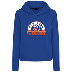 NHL New York Islanders Levelwear Women's Sweet Banner Arch Tri-Blend Cropped Pullover Hoodie - Royal
