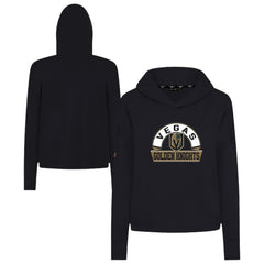 NHL Vegas Golden Knights Levelwear Women's Sweet Banner Arch Tri-Blend Cropped Pullover Hoodie - Black