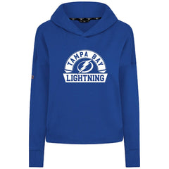 NHL Tampa Bay Lightning Levelwear Women's Sweet Banner Arch Tri-Blend Cropped Pullover Hoodie - Royal