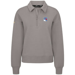 NHL New York Rangers Levelwear Women's Canmore Quarter-Zip Pullover - Gray
