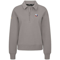 NHL New York Islanders Levelwear Women's Canmore Quarter-Zip Pullover - Gray