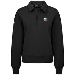 NHL New York Islanders Levelwear Women's Canmore Quarter-Zip Pullover - Black