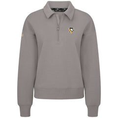 NHL Pittsburgh Penguins Levelwear Women's Canmore Quarter-Zip Pullover - Gray