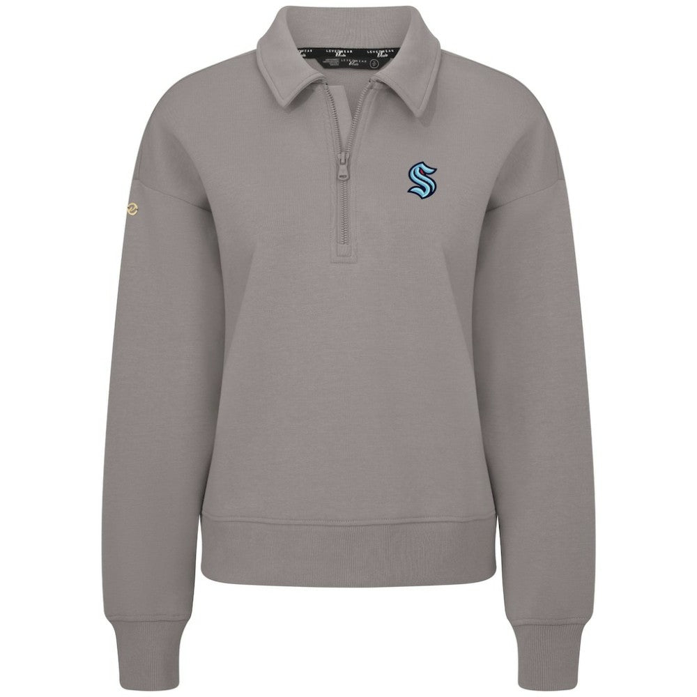 NHL Seattle Kraken Levelwear Women's Canmore Quarter-Zip Pullover - Gray