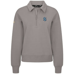 NHL Seattle Kraken Levelwear Women's Canmore Quarter-Zip Pullover - Gray
