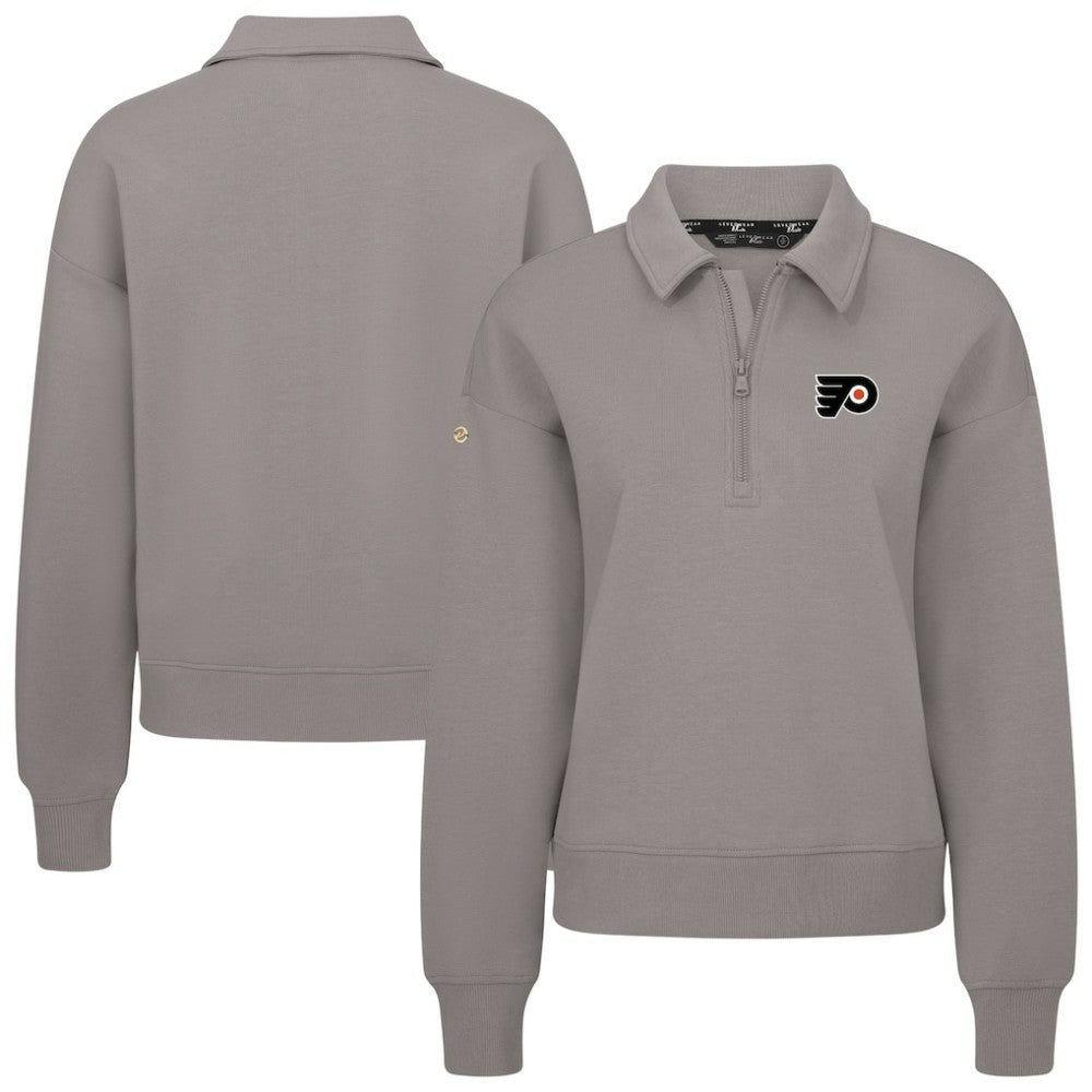 NHL Philadelphia Flyers Levelwear Women's Canmore Quarter-Zip Pullover - Gray