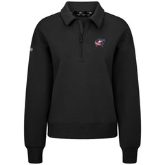 NHL Columbus Blue Jackets Levelwear Women's Canmore Quarter-Zip Pullover - Black