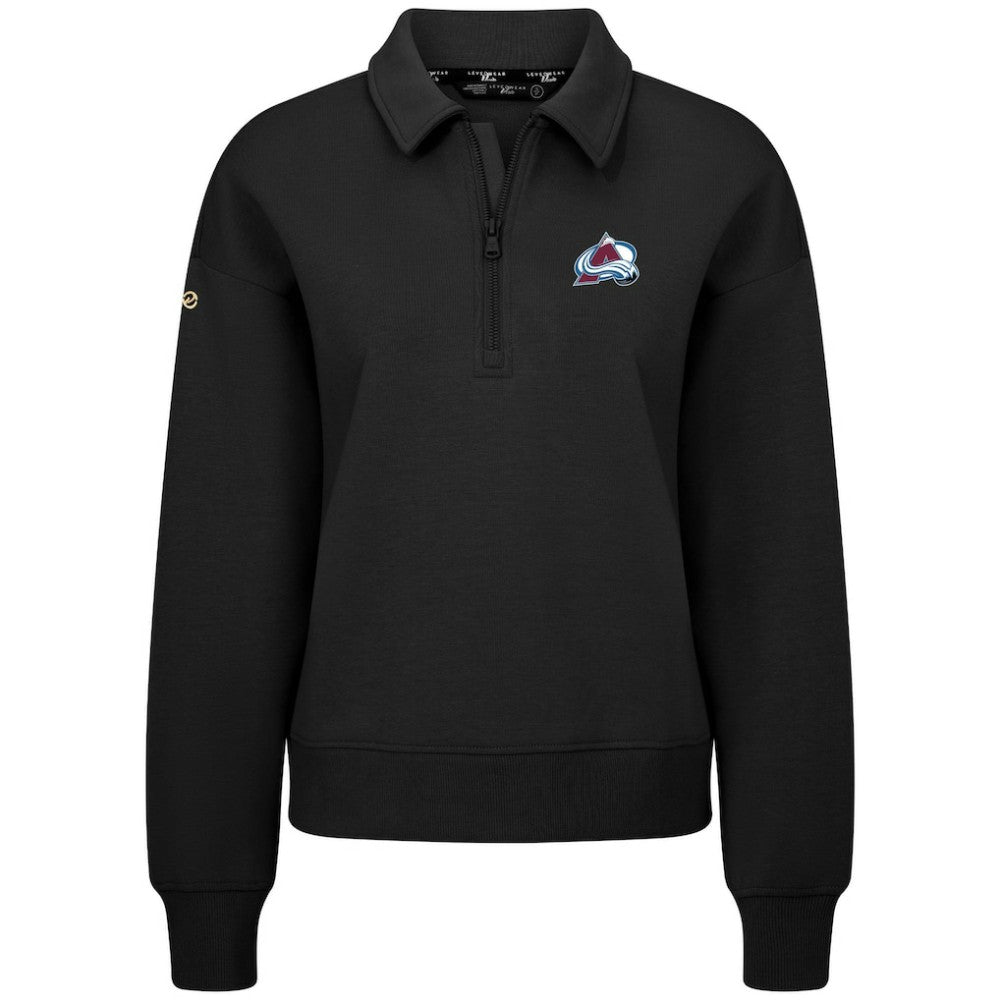 NHL Colorado Avalanche Levelwear Women's Canmore Quarter-Zip Pullover - Black
