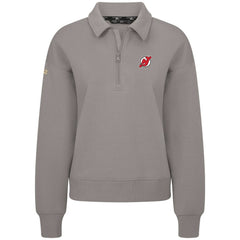 NHL New Jersey Devils Levelwear Women's Canmore Quarter-Zip Pullover - Gray