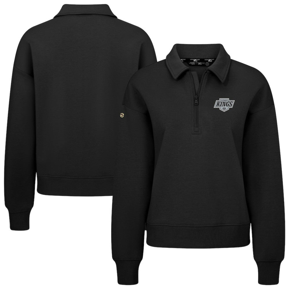NHL Los Angeles Kings Levelwear Women's Canmore Quarter-Zip Pullover - Black