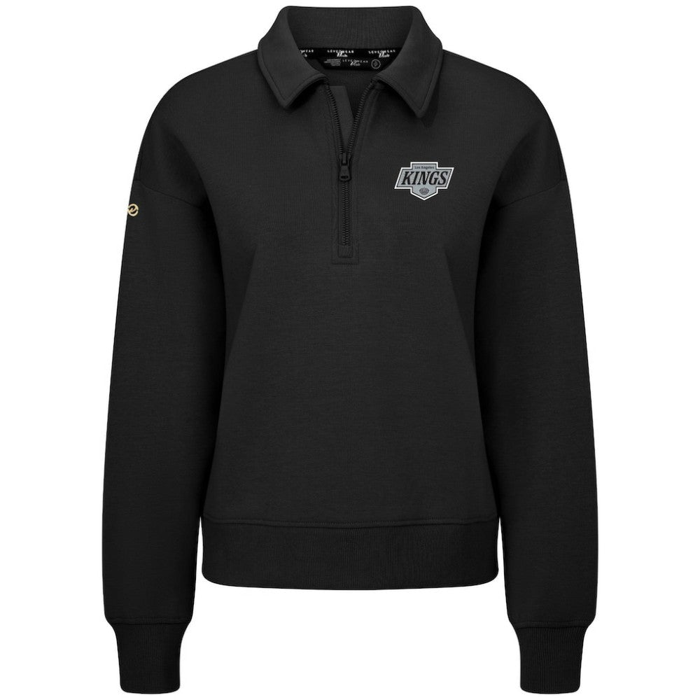 NHL Los Angeles Kings Levelwear Women's Canmore Quarter-Zip Pullover - Black