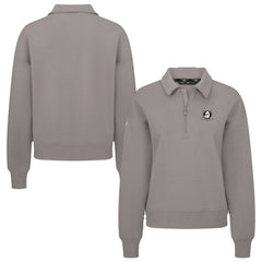 NHL Anaheim Ducks Levelwear Women's Canmore Quarter-Zip Pullover - Gray