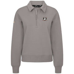 NHL Anaheim Ducks Levelwear Women's Canmore Quarter-Zip Pullover - Gray