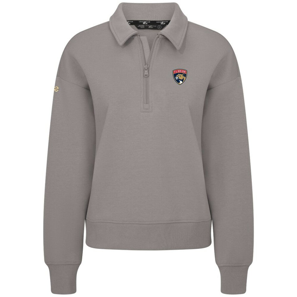 NHL Florida Panthers Levelwear Women's Canmore Quarter-Zip Pullover - Gray