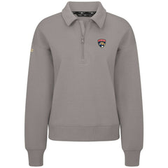NHL Florida Panthers Levelwear Women's Canmore Quarter-Zip Pullover - Gray