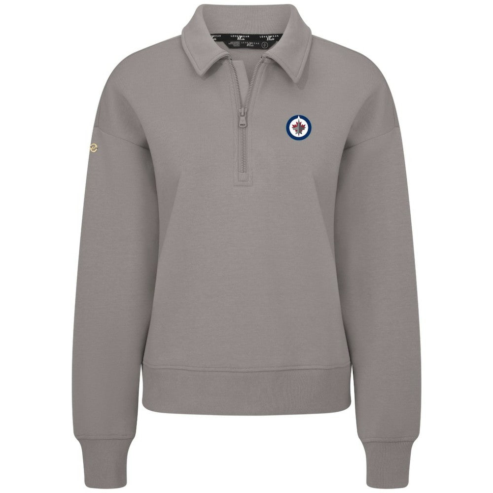 NHL Winnipeg Jets Levelwear Women's Canmore Quarter-Zip Pullover - Gray