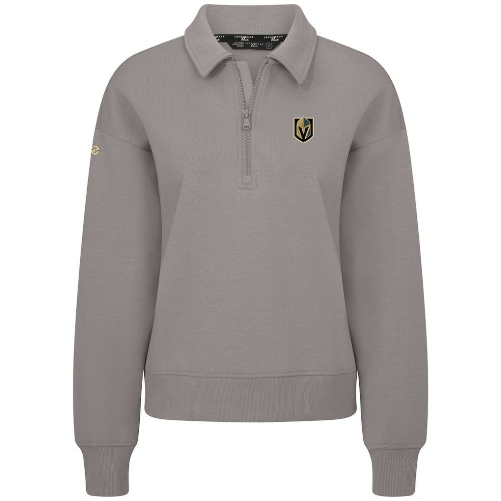 NHL Vegas Golden Knights Levelwear Women's Canmore Quarter-Zip Pullover - Gray
