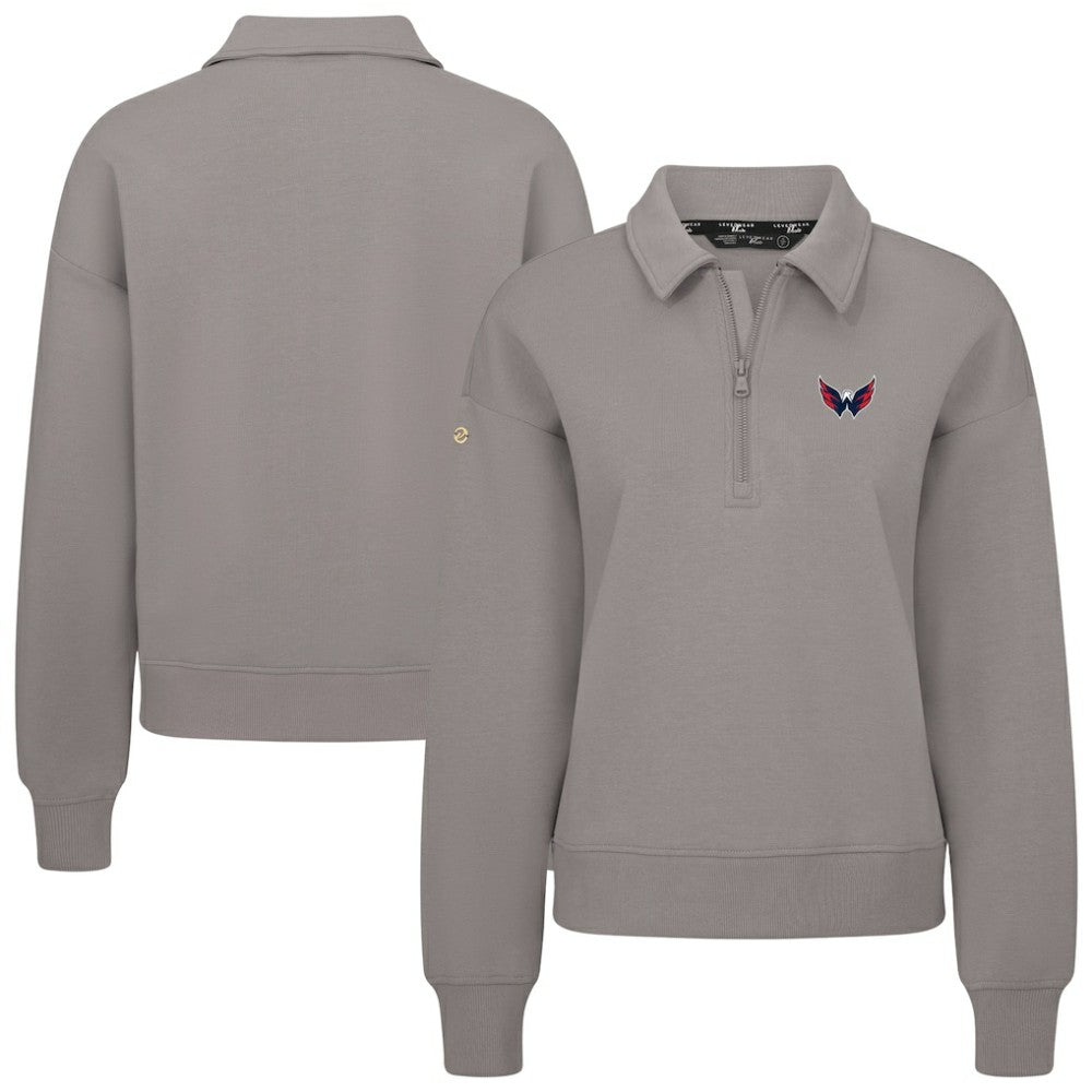 NHL Washington Capitals Levelwear Women's Canmore Quarter-Zip Pullover - Gray