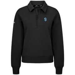 NHL Seattle Kraken Levelwear Women's Canmore Quarter-Zip Pullover - Black