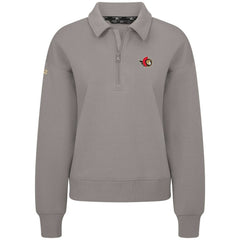 NHL Ottawa Senators Levelwear Women's Canmore Quarter-Zip Pullover - Gray