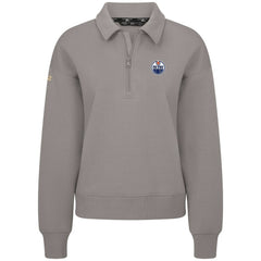NHL Edmonton Oilers Levelwear Women's Canmore Quarter-Zip Pullover - Gray
