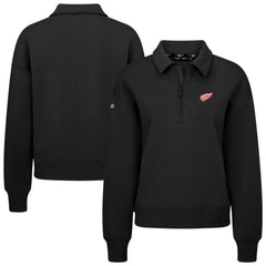 NHL Detroit Red Wings Levelwear Women's Canmore Quarter-Zip Pullover - Black