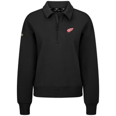 NHL Detroit Red Wings Levelwear Women's Canmore Quarter-Zip Pullover - Black