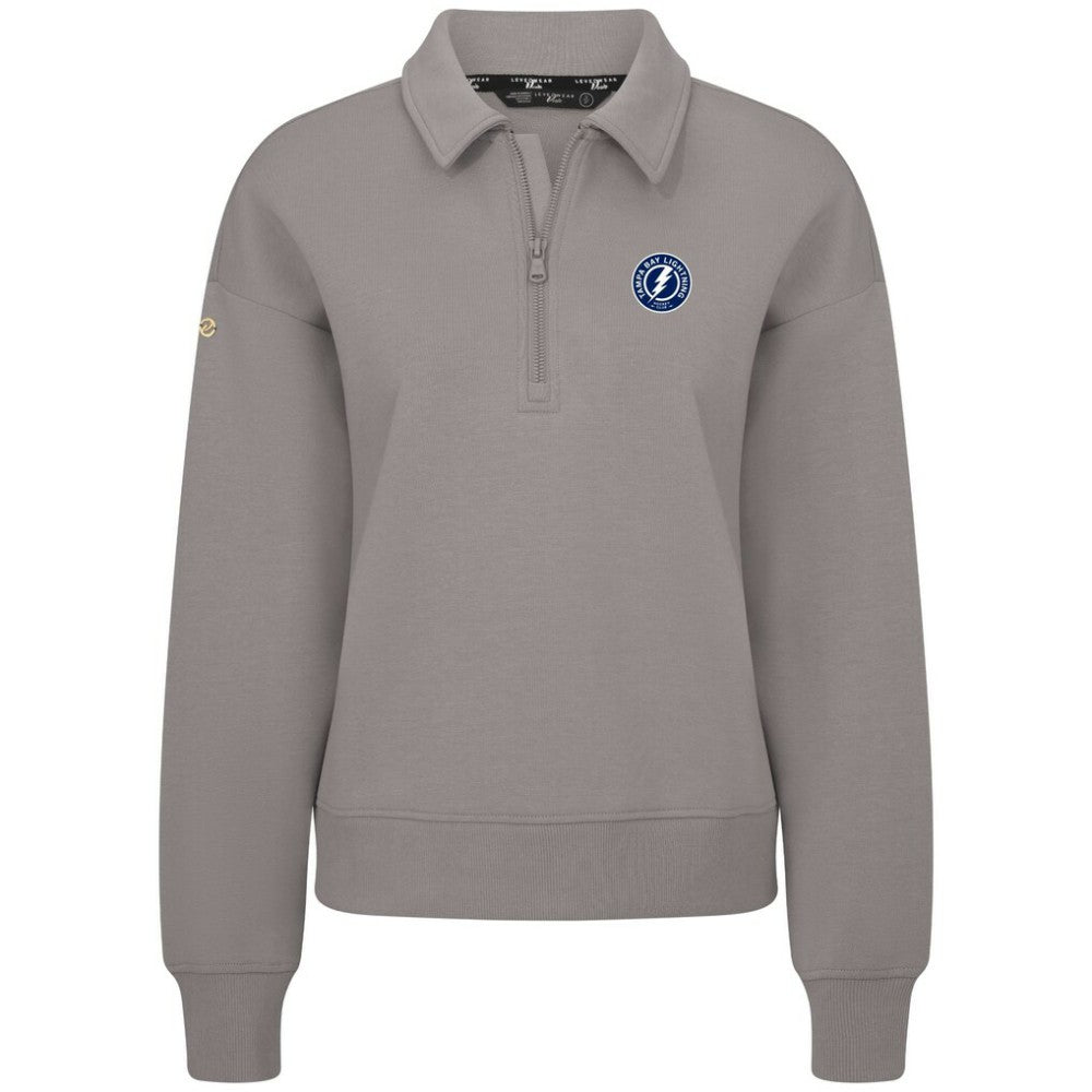 NHL Tampa Bay Lightning Levelwear Women's Canmore Quarter-Zip Pullover - Gray