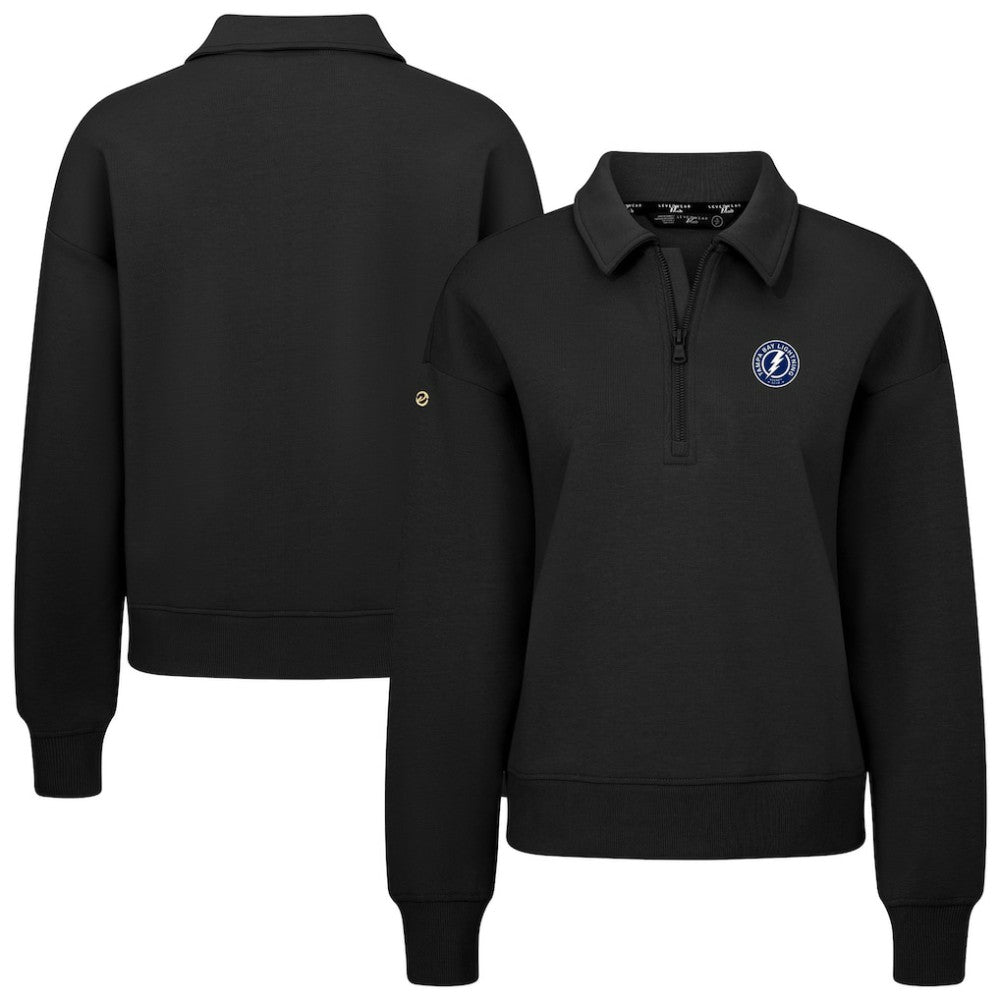 NHL Tampa Bay Lightning Levelwear Women's Canmore Quarter-Zip Pullover - Black