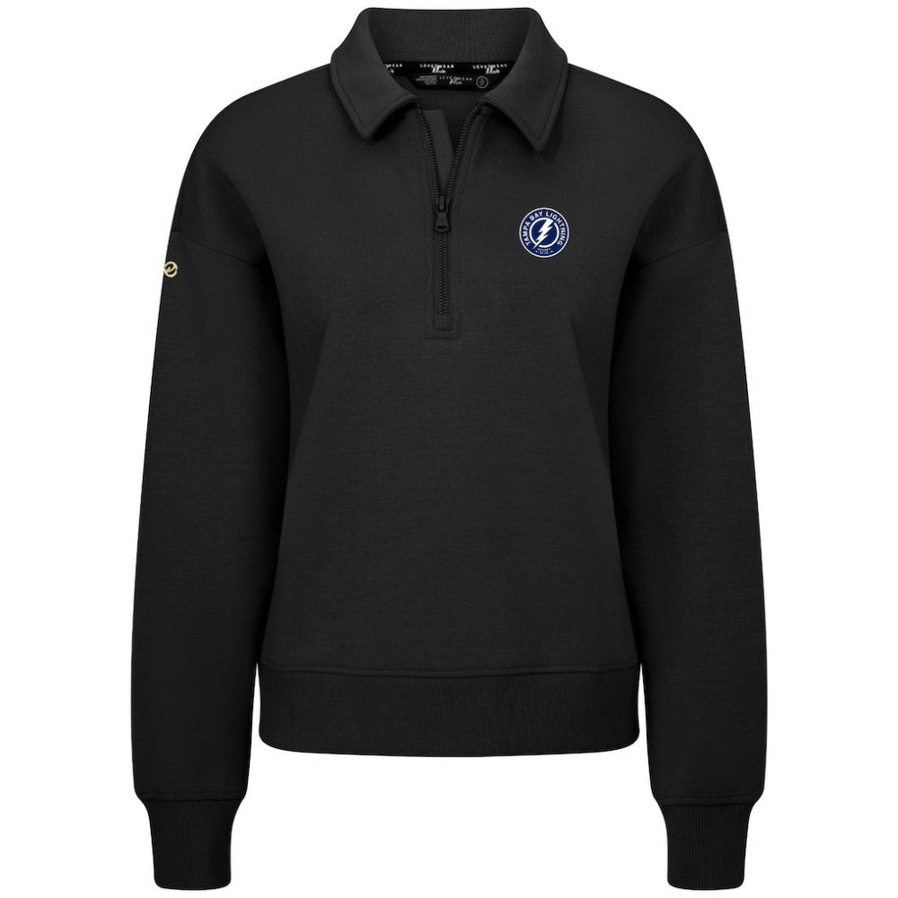 NHL Tampa Bay Lightning Levelwear Women's Canmore Quarter-Zip Pullover - Black