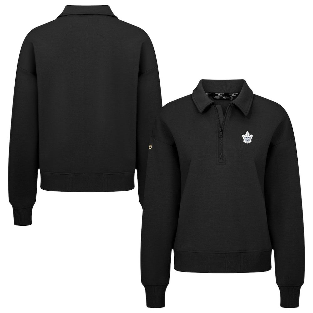 NHL Toronto Maple Leafs Levelwear Women's Canmore Quarter-Zip Pullover - Black