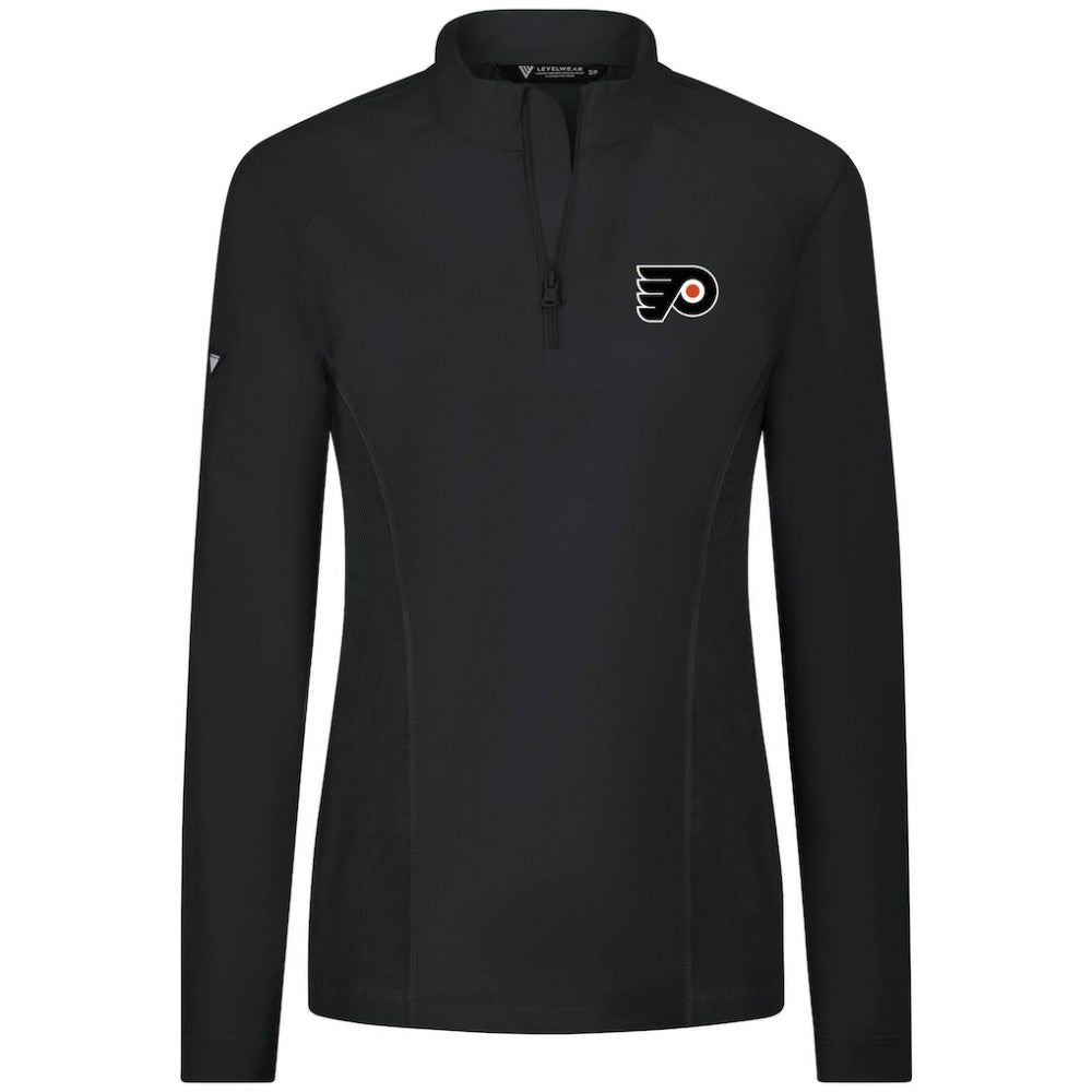 NHL Philadelphia Flyers Levelwear Women's Upright Quarter-Zip Pullover - Black
